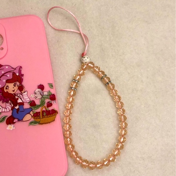 Strawberry Shortcake Phone Case w/Beaded Lanyard - Picture 4 of 15